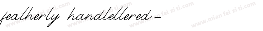 featherly handlettered字体转换